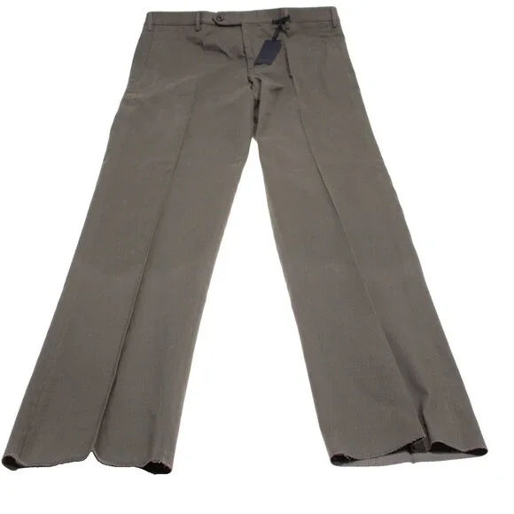 Zanella NWT Chinos / Casual Pants Size 36 US Parker In Solid Gray Cotton Blend